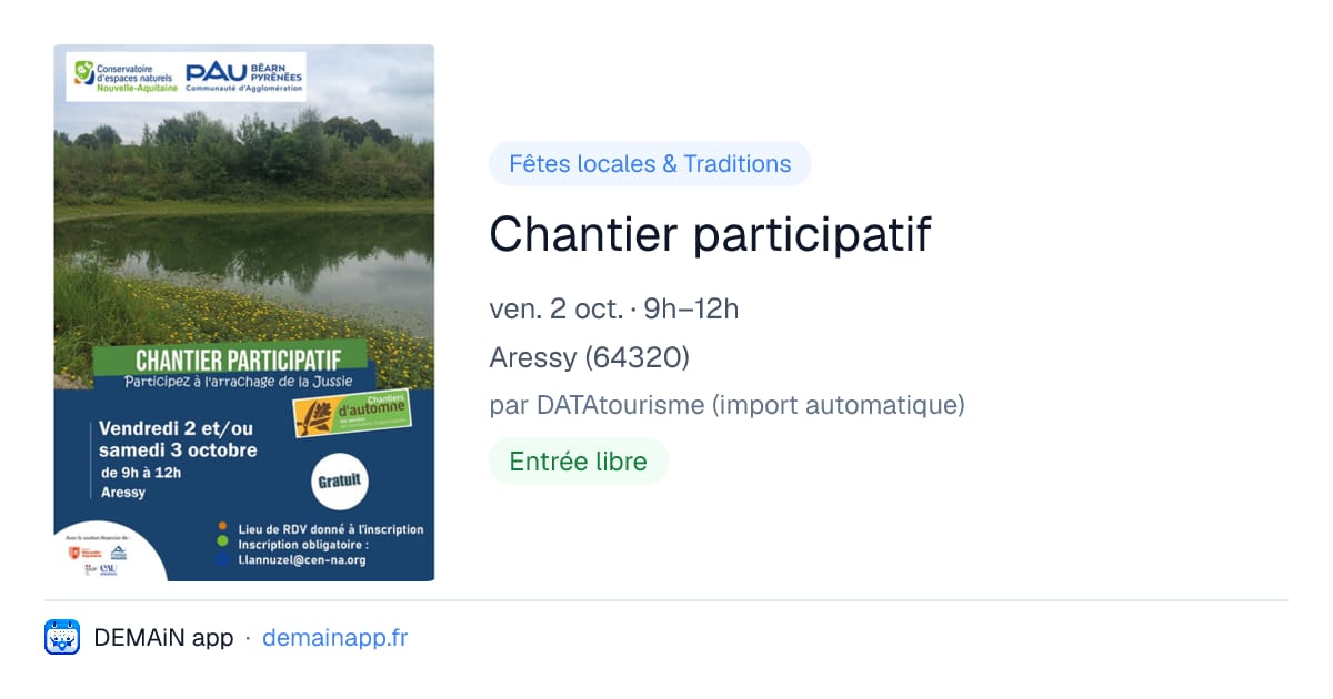 Chantier participatif — Aressy