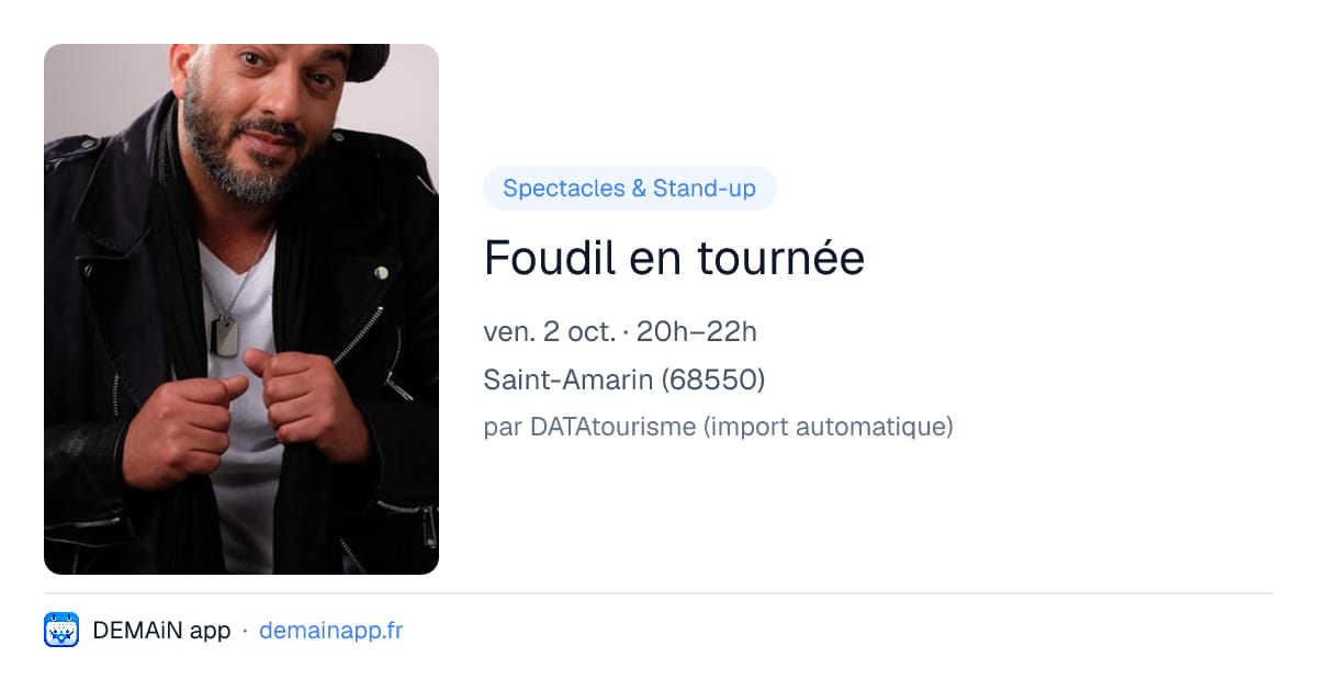 Foudil en tournée — Saint-Amarin