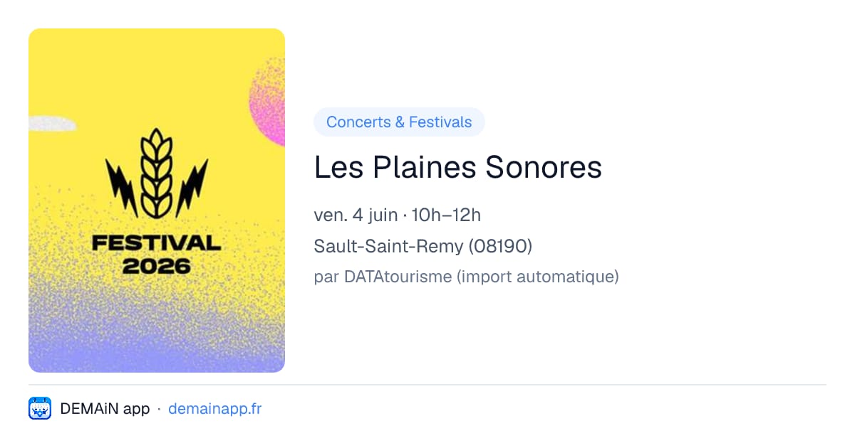 Les Plaines Sonores — Sault-Saint-Remy