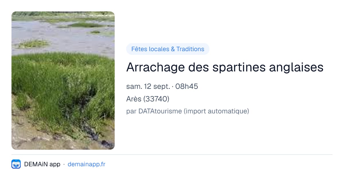 Arrachage des spartines anglaises — Arès