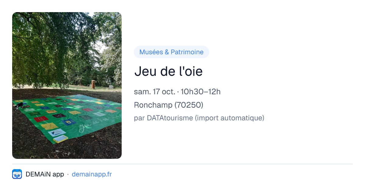 Jeu de l'oie — Ronchamp