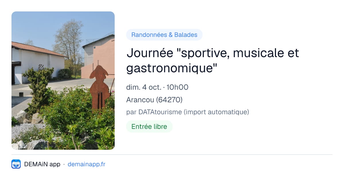 Journée "sportive, musicale et gastronomique" — Arancou