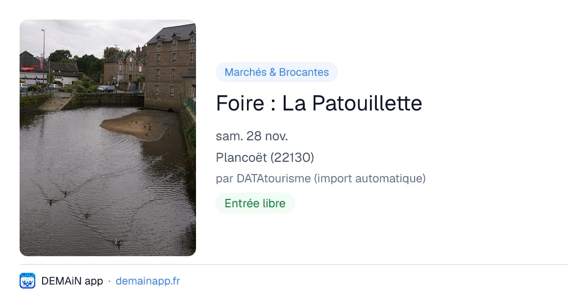 Foire : La Patouillette — Plancoët