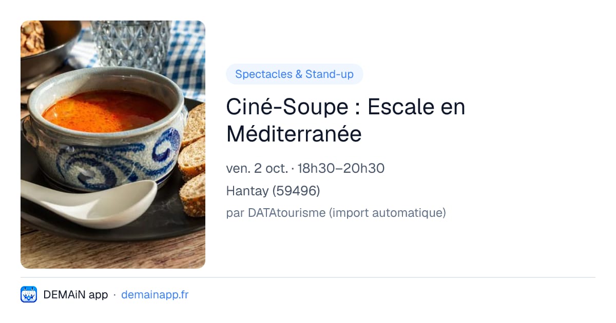 Ciné-Soupe : Escale en Méditerranée — Hantay