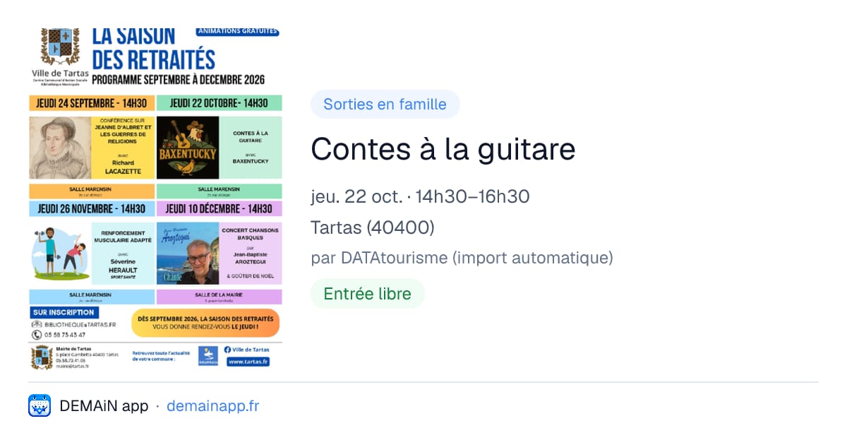 Contes à la guitare — Tartas