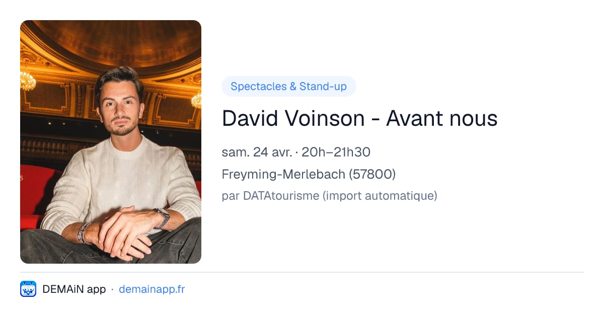 David Voinson - Avant nous — Freyming-Merlebach