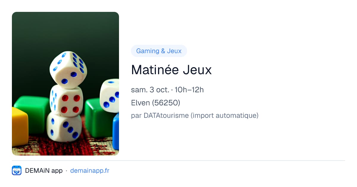 Matinée Jeux — Elven