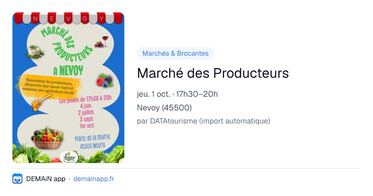 Marché des Producteurs — Nevoy