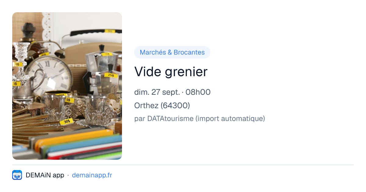 Vide grenier — Orthez