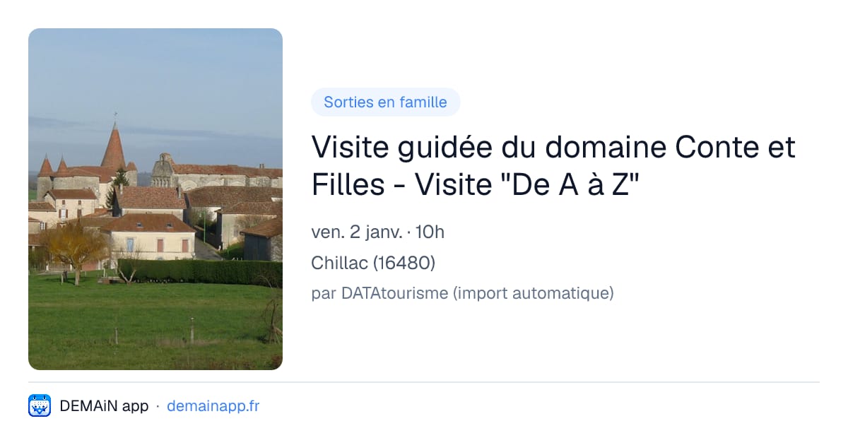 Visite guidée du domaine Conte et Filles - Visite "De A à Z" — Chillac