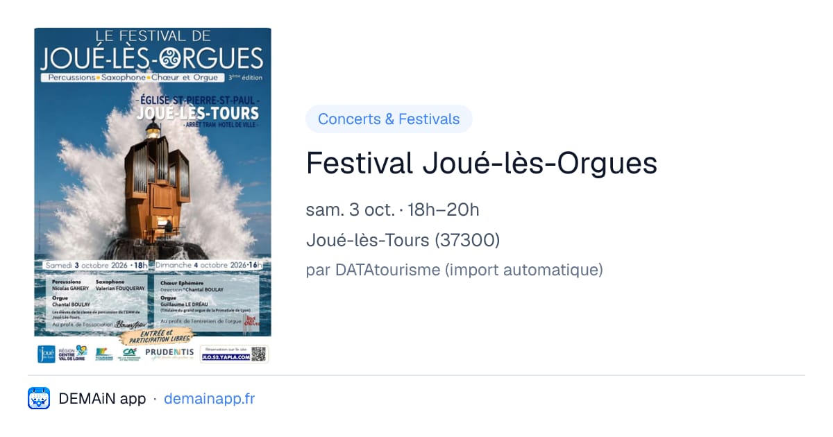 Festival Joué-lès-Orgues — Joué-lès-Tours