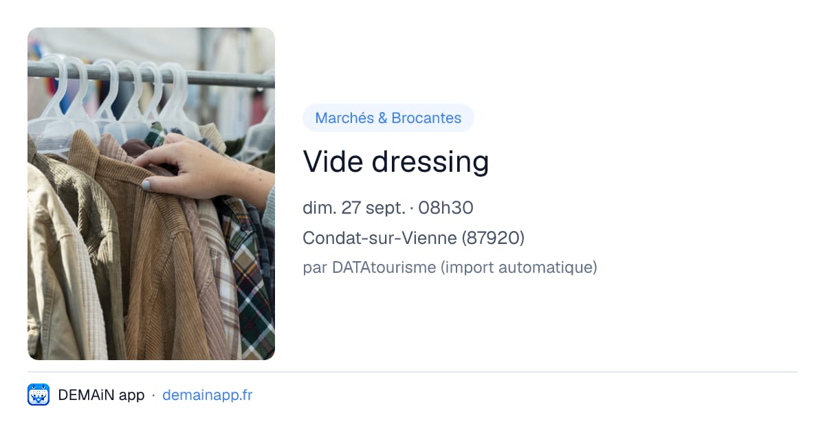 Vide dressing — Condat-sur-Vienne