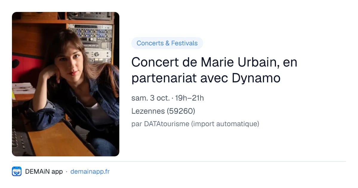 Concert de Marie Urbain, en partenariat avec Dynamo — Lezennes