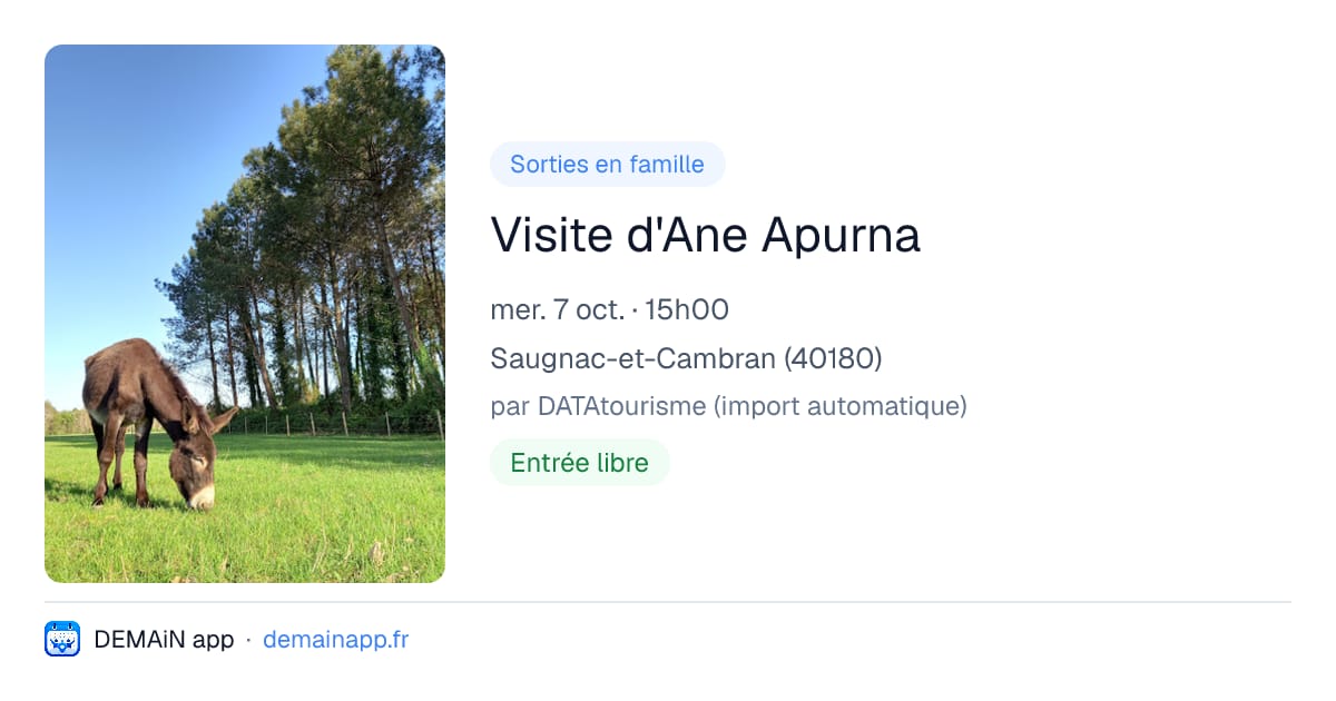 Visite d'Ane Apurna — Saugnac-et-Cambran