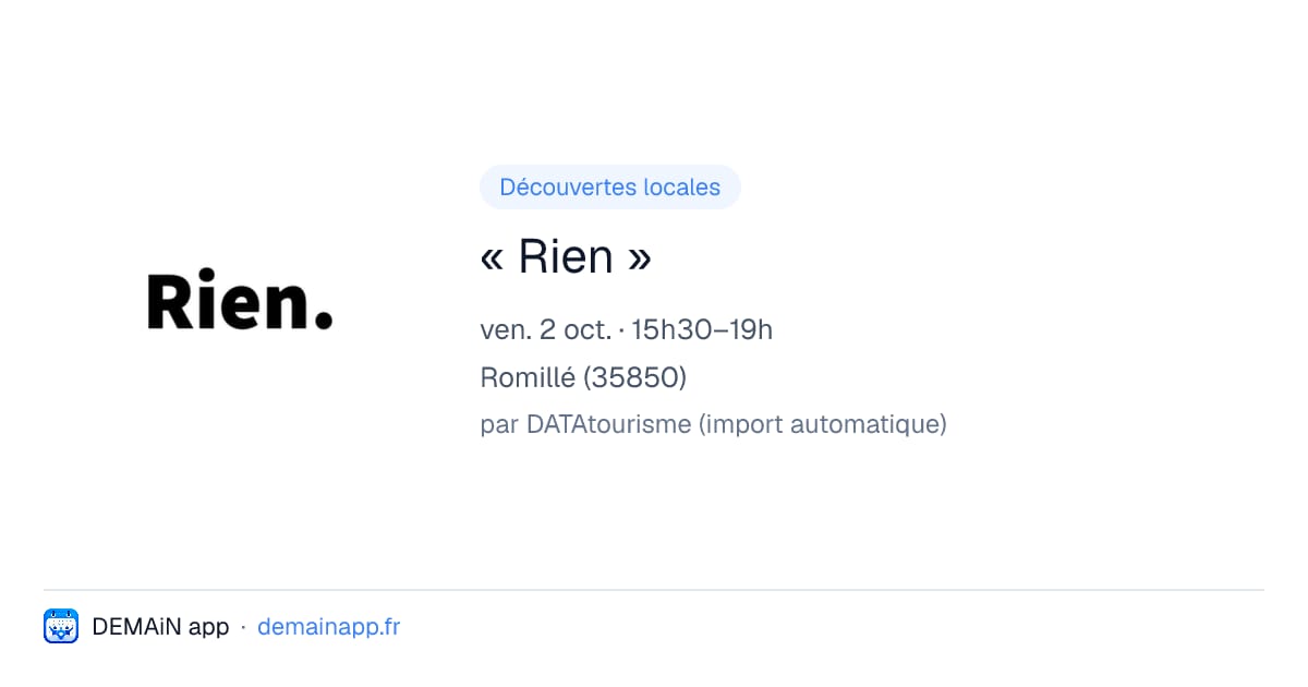 « Rien » — Romillé