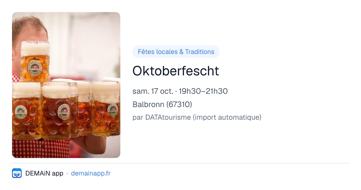 Oktoberfescht — Balbronn