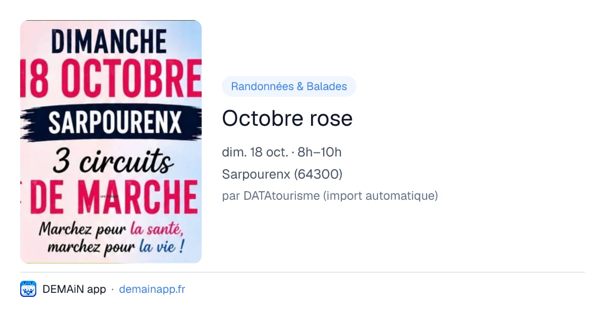 Octobre rose — Sarpourenx