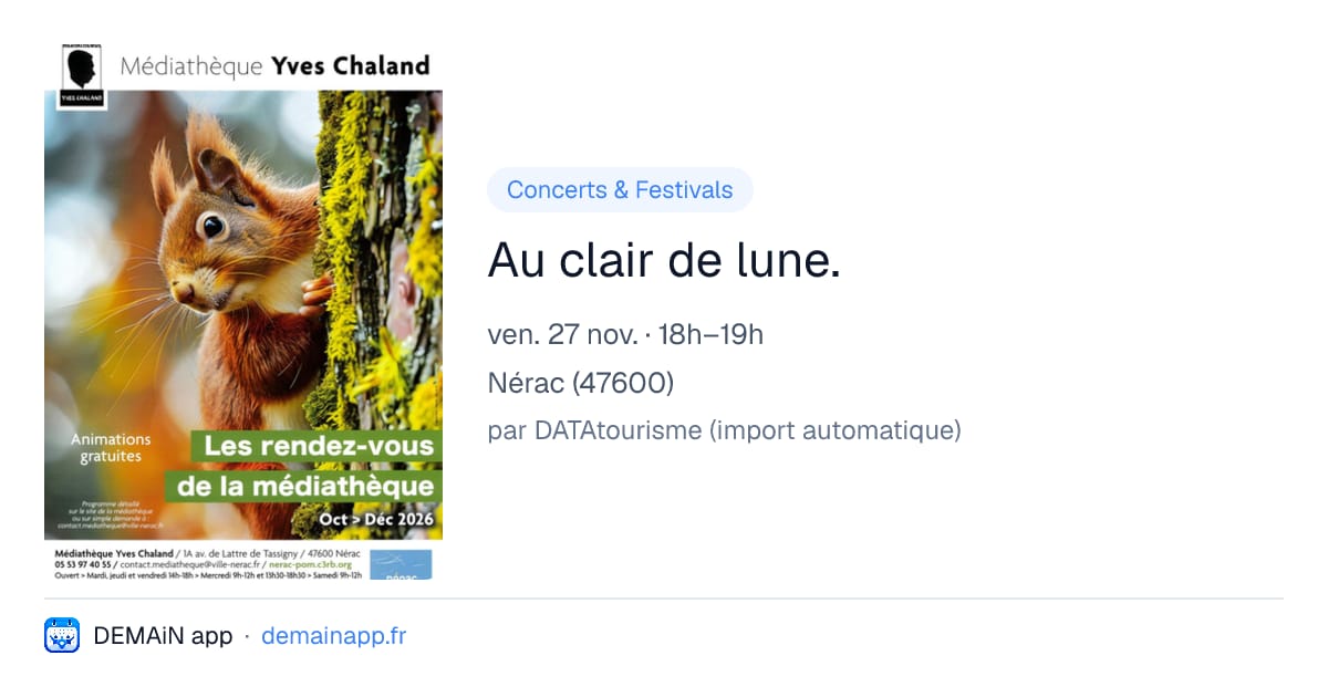 Au clair de lune. — Nérac