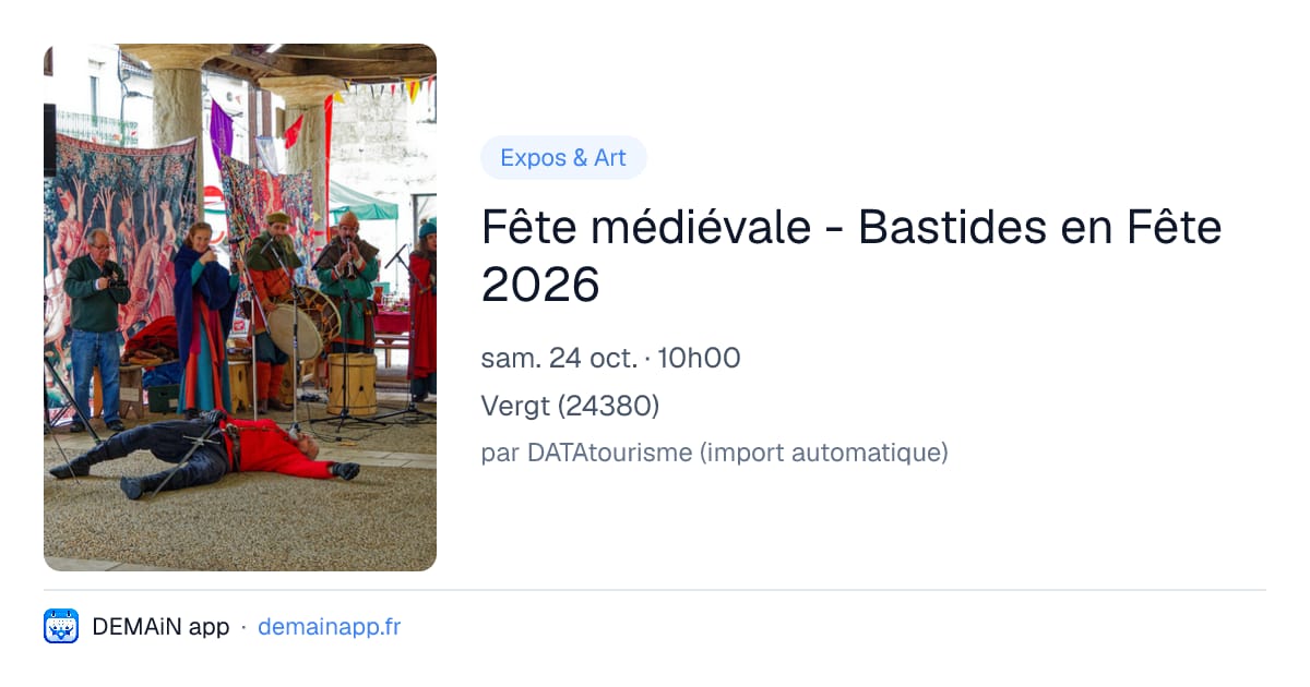 Fête médiévale - Bastides en Fête 2026 — Vergt
