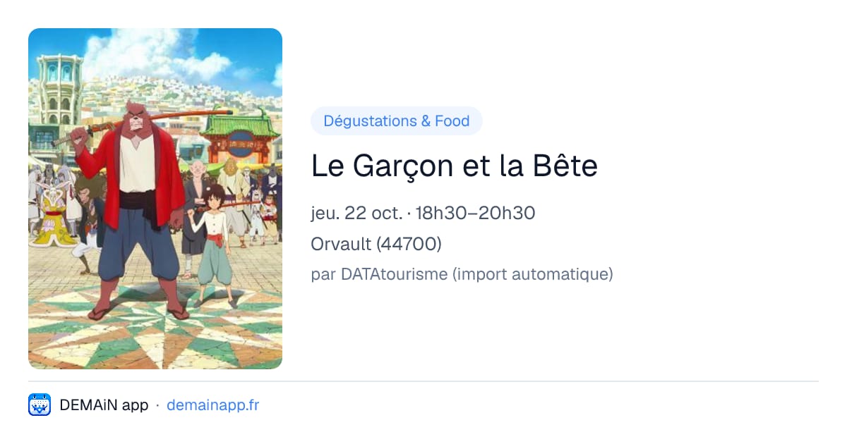 Le Garçon et la Bête — Orvault