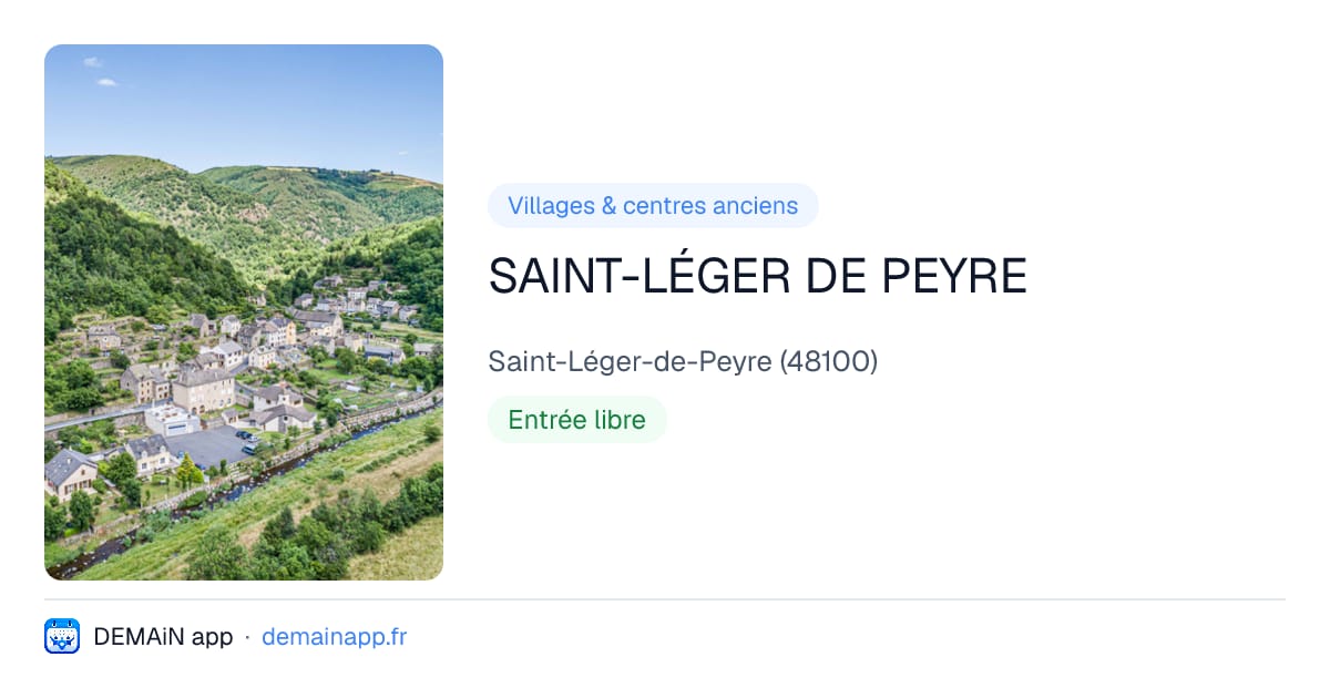 SAINT-LÉGER DE PEYRE — Saint-Léger-de-Peyre