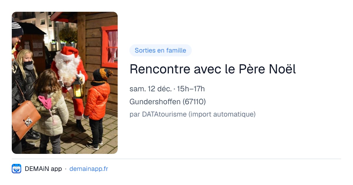 Rencontre avec le Père Noël — Gundershoffen