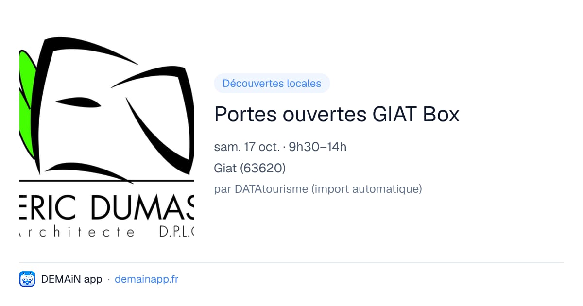 Portes ouvertes GIAT Box — Giat