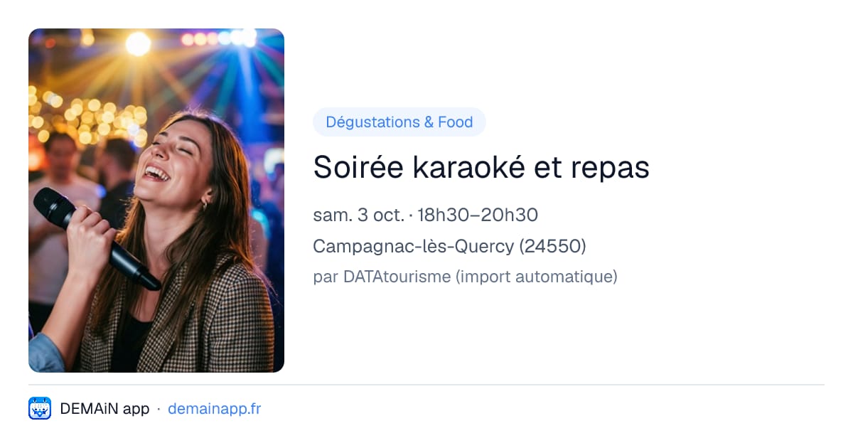 Soirée karaoké et repas — Campagnac-lès-Quercy