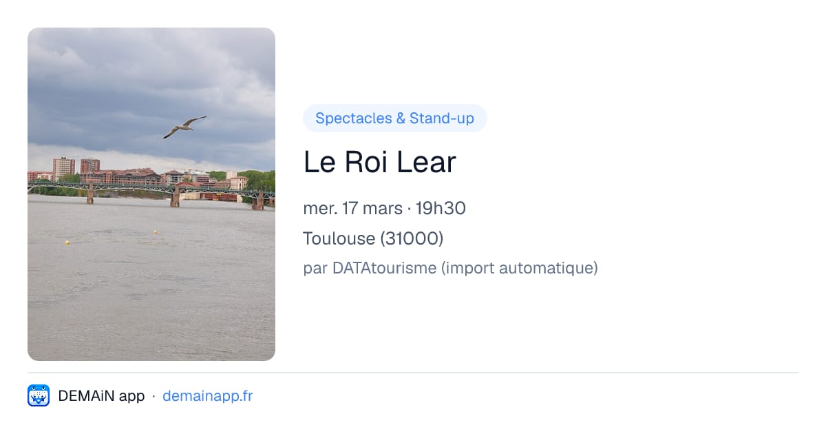 Le Roi Lear — Toulouse