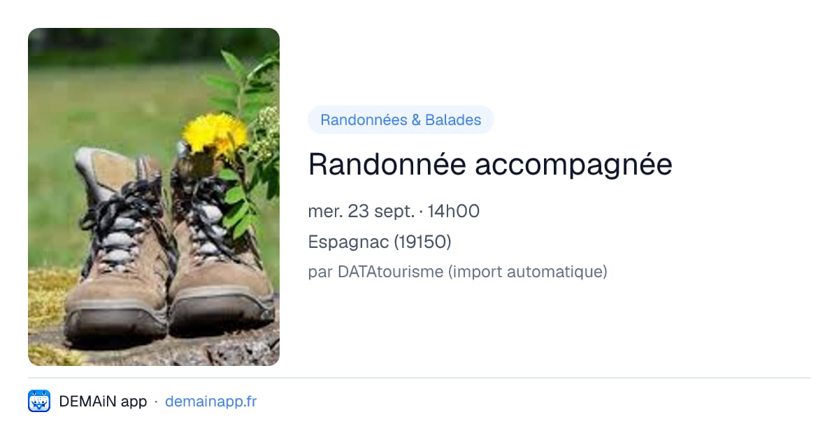 Randonnée accompagnée — Espagnac