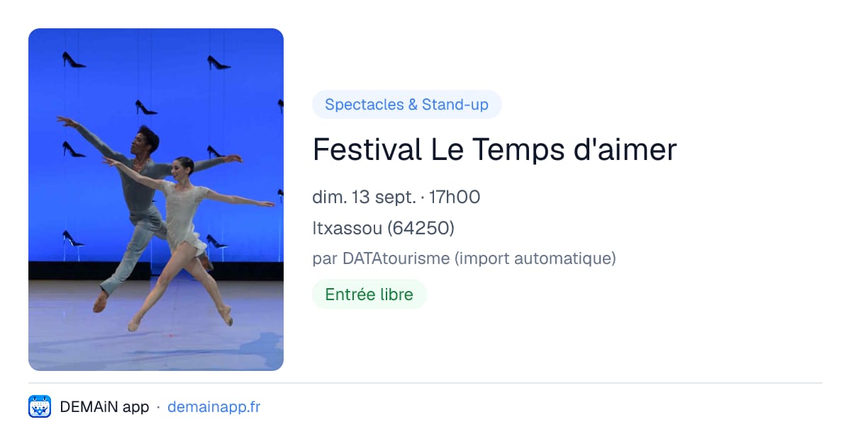 Festival Le Temps d'aimer — Itxassou