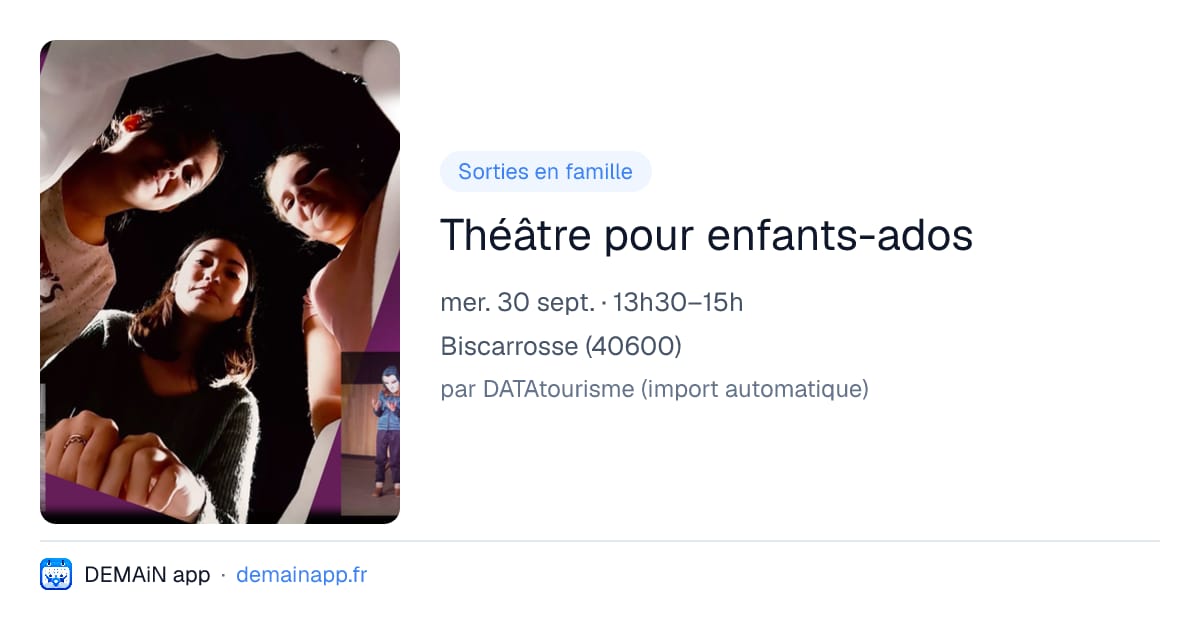Théâtre pour enfants-ados — Biscarrosse