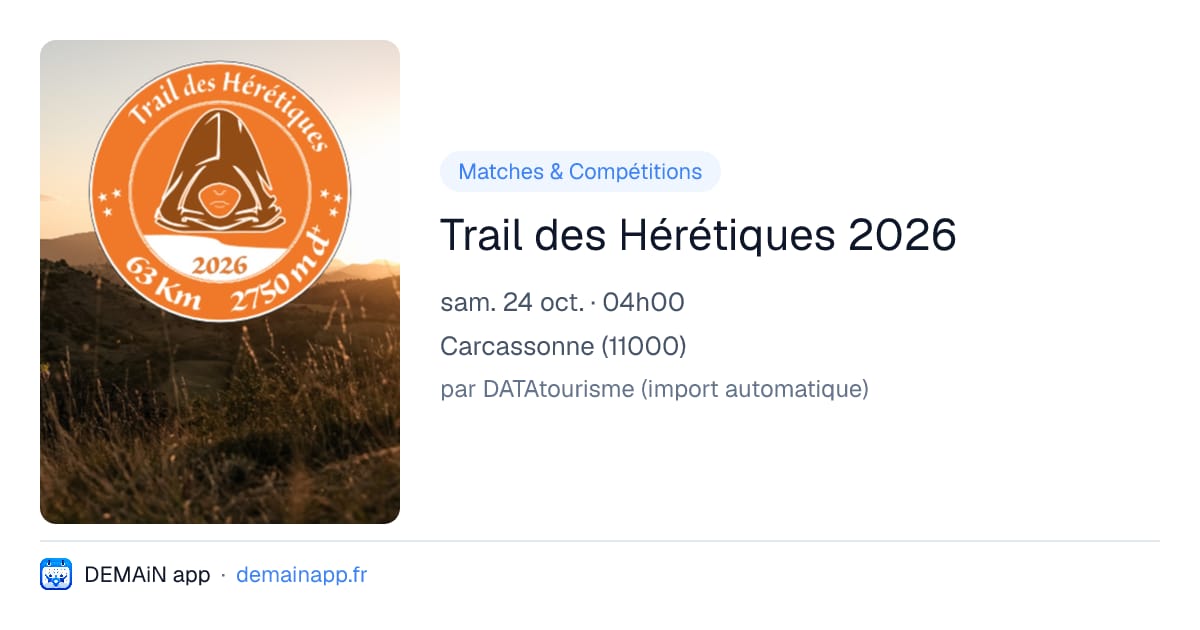 Trail des Hérétiques 2026 — Carcassonne