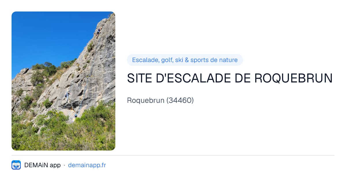 SITE D'ESCALADE DE ROQUEBRUN — Roquebrun