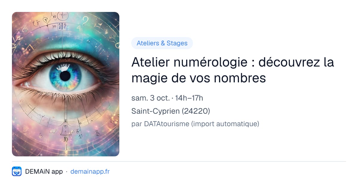 Atelier numérologie : découvrez la magie de vos nombres — Saint-Cyprien