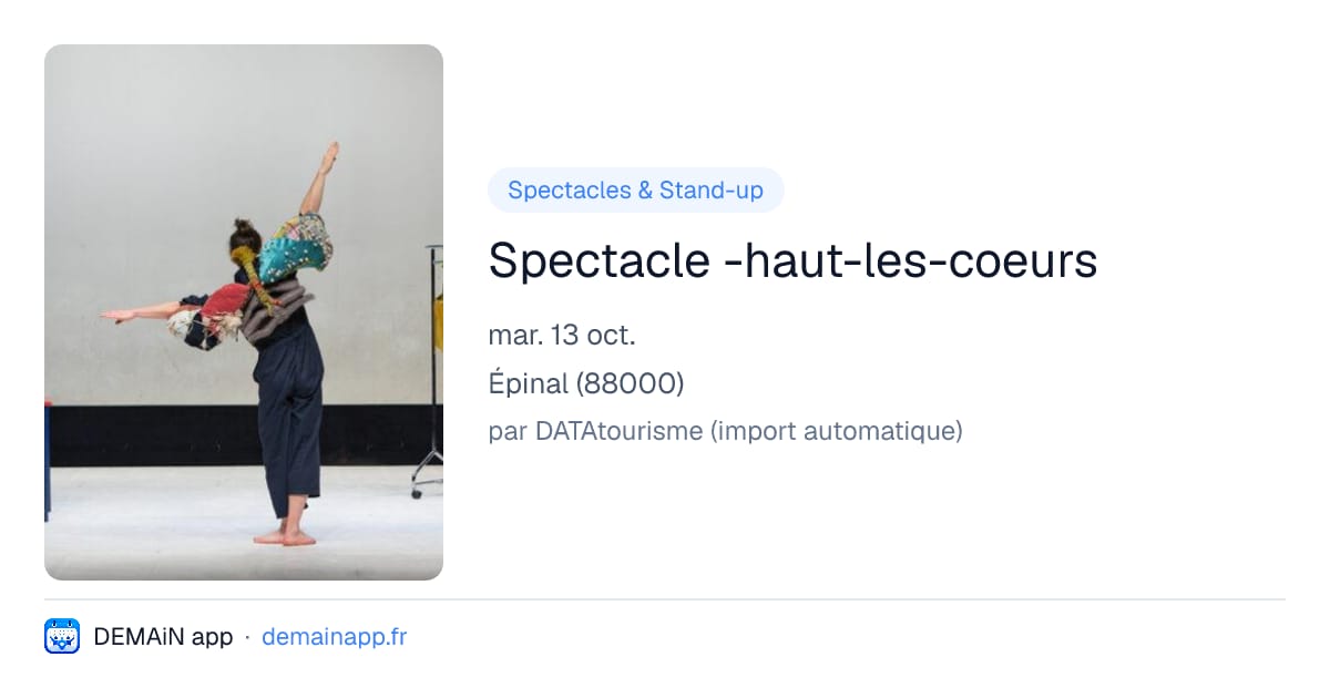 Spectacle -haut-les-coeurs — Épinal