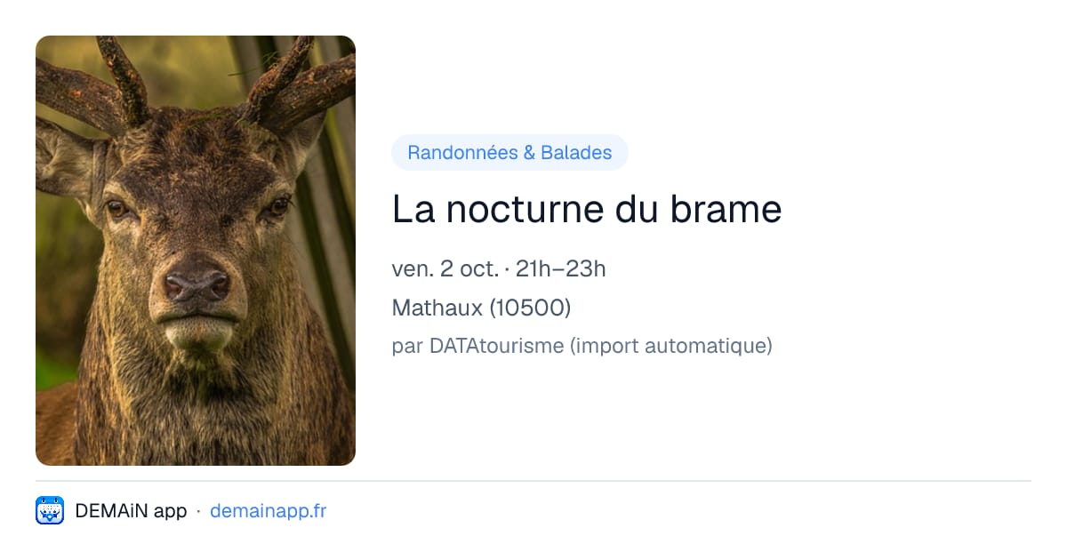 La nocturne du brame — Mathaux