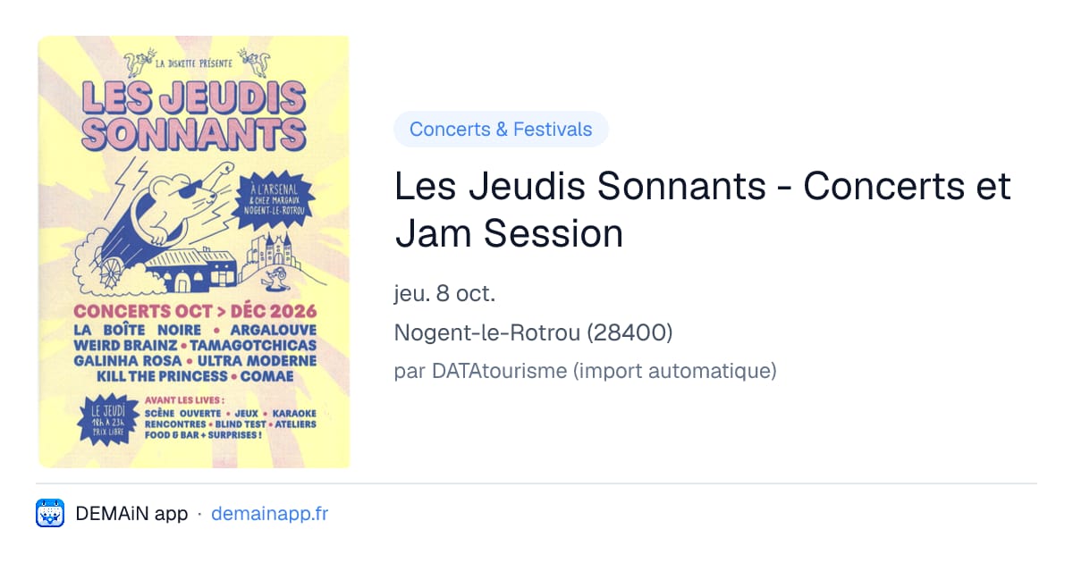 Les Jeudis Sonnants - Concerts et Jam Session — Nogent-le-Rotrou