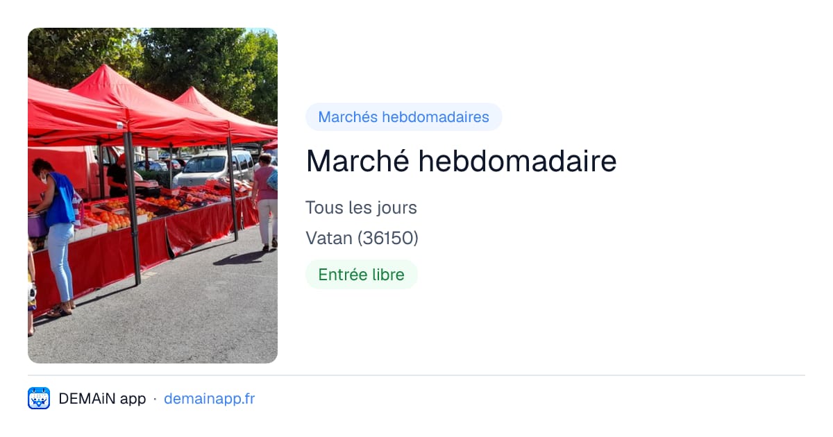 Marché hebdomadaire — Vatan