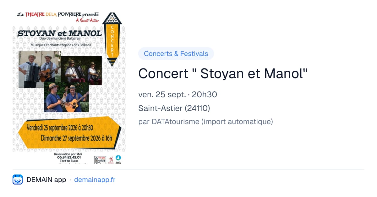 Concert " Stoyan et Manol" — Saint-Astier