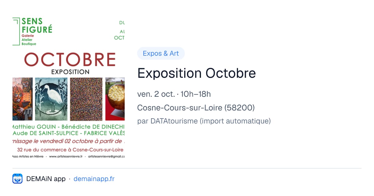 Exposition Octobre — Cosne-Cours-sur-Loire