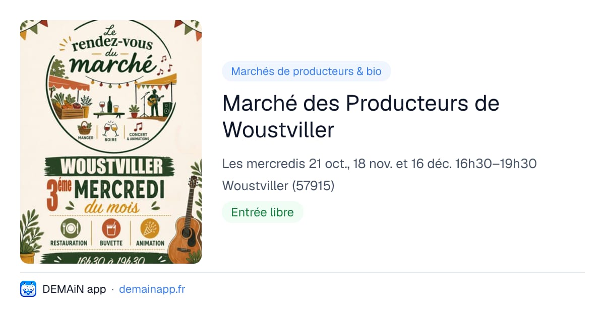 Marché des Producteurs de Woustviller — Woustviller