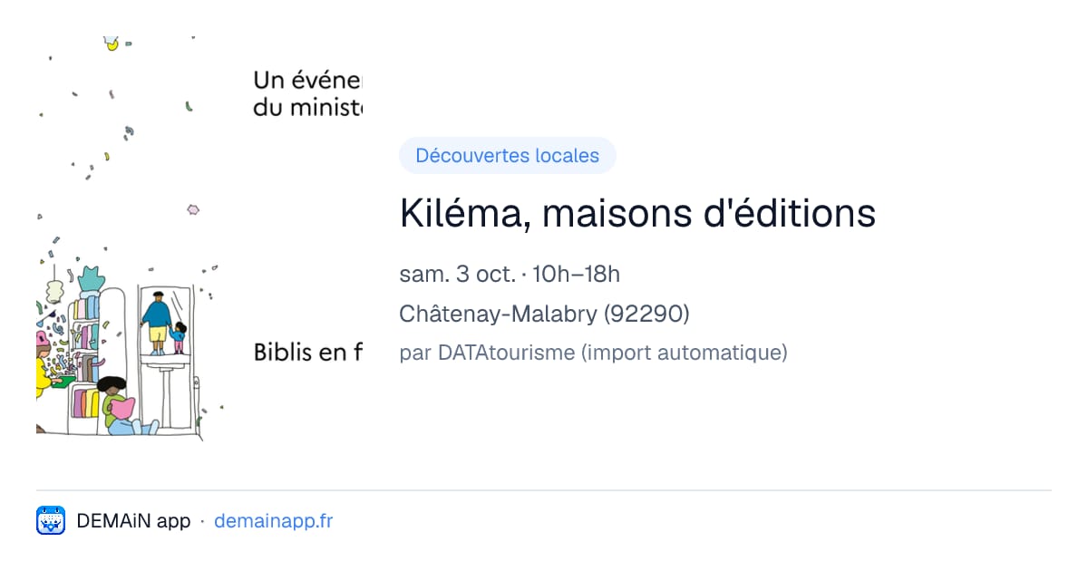 Kiléma, maisons d'éditions — Châtenay-Malabry