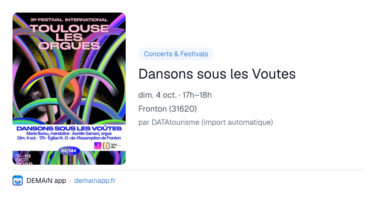 Dansons sous les Voutes — Fronton