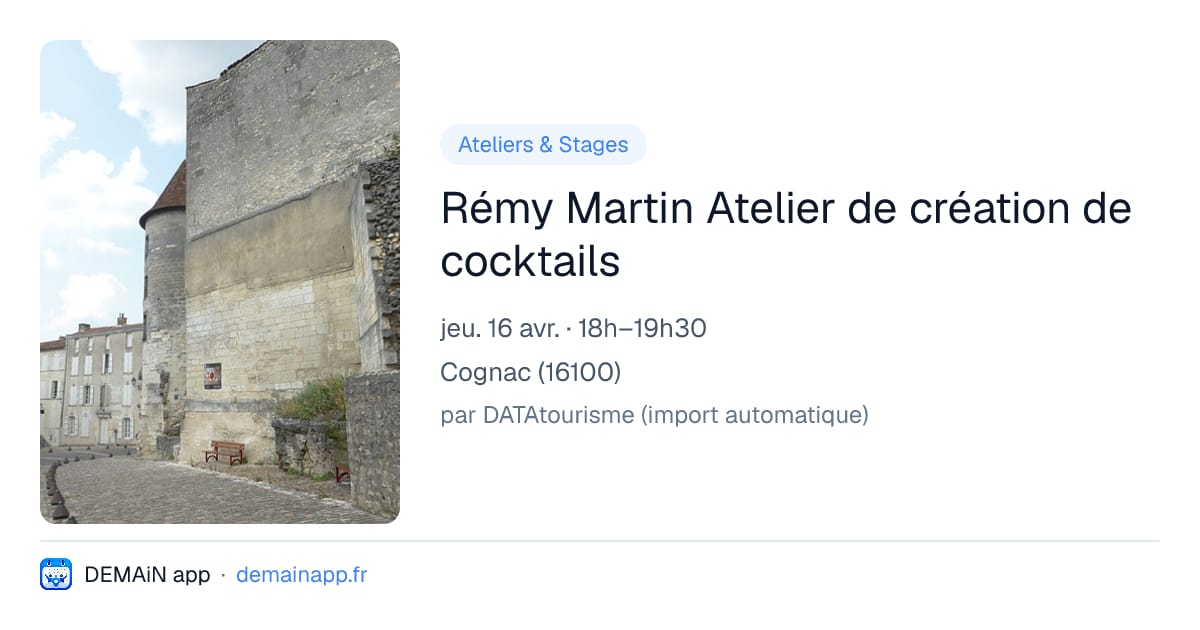 Rémy Martin Atelier de création de cocktails — Cognac