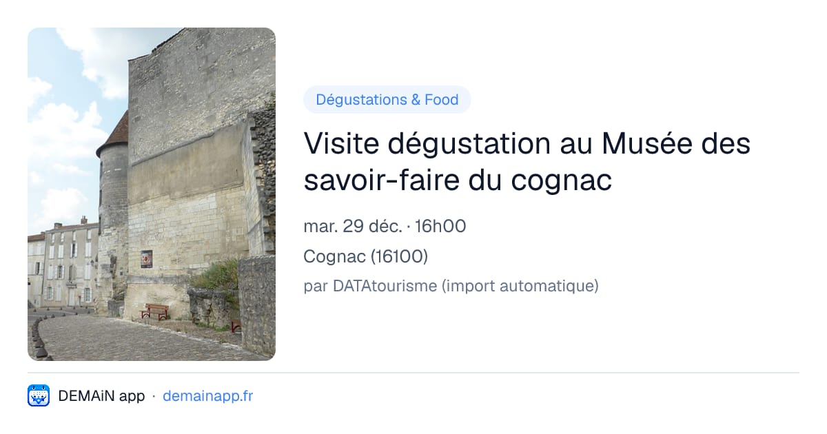 Visite dégustation au Musée des savoir-faire du cognac — Cognac