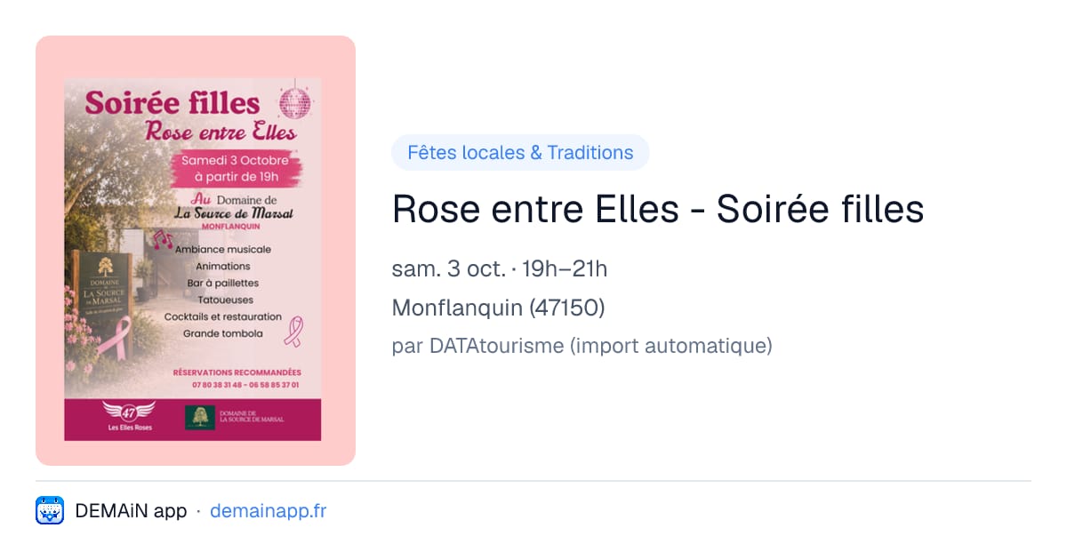 Rose entre Elles - Soirée filles — Monflanquin