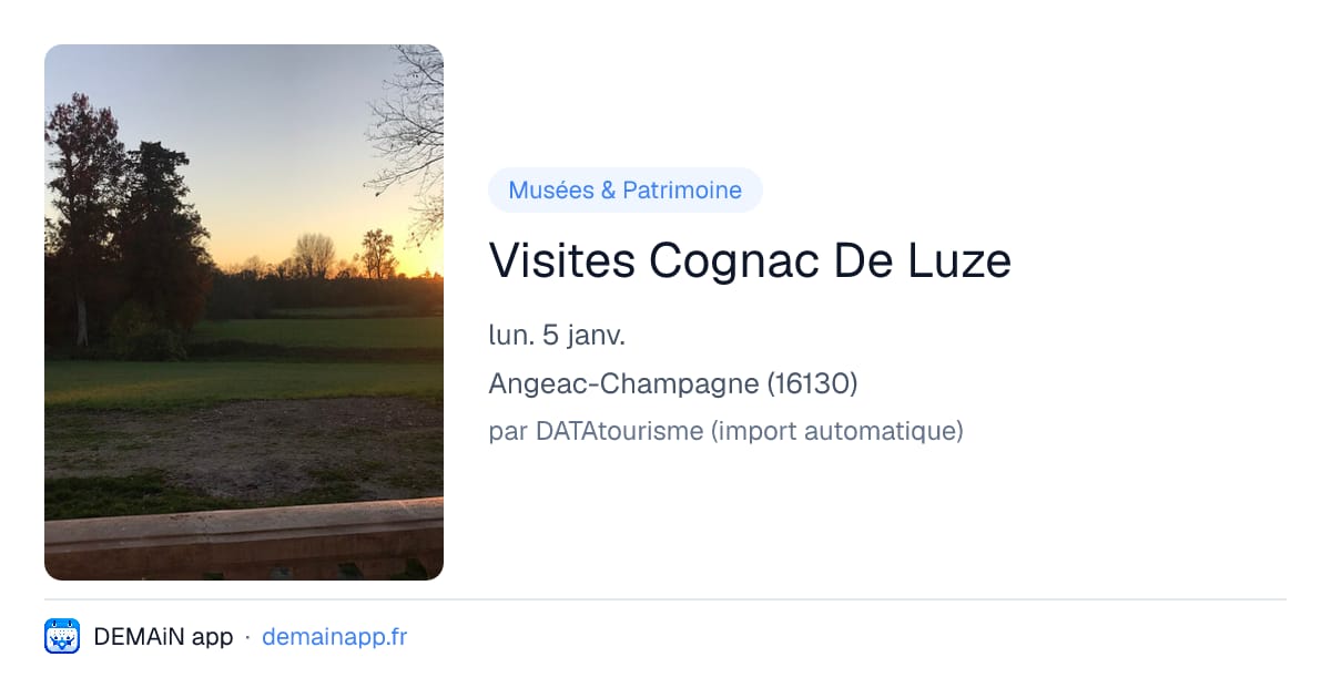Visites Cognac De Luze — Angeac-Champagne