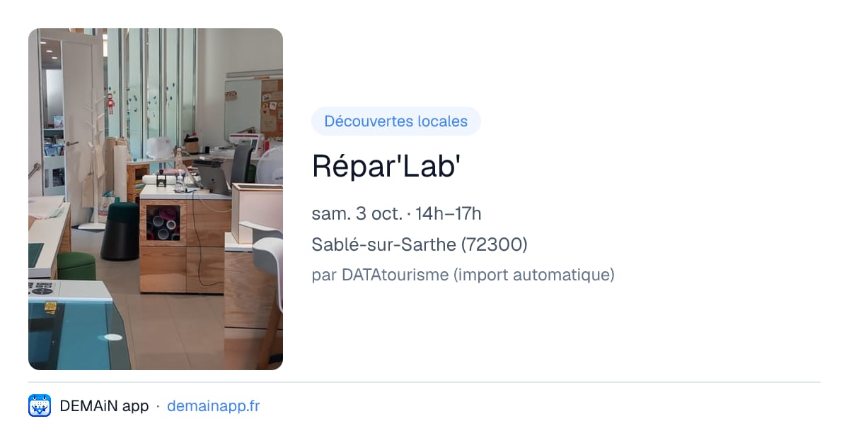Répar'Lab' — Sablé-sur-Sarthe