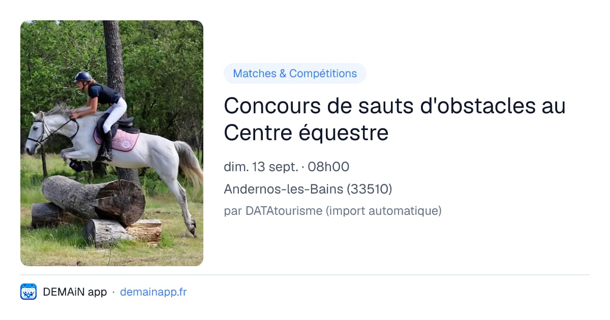 Concours de sauts d'obstacles au Centre équestre — Andernos-les-Bains